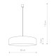 Lampa wisząca z abażurem TURDA III biały/srebrny śr. 50cm 8945
