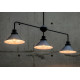 Lampa sufitowa loft retro CRAFT czarny/biały szer. 95cm 9150