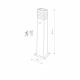 Słupek zewnętrzny z czujnikiem RIO SENSOR czarny 65cm 9097