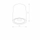 Oprawa sufitowa tuba EDESA LED M 6W czarny IP54 śr. 9cm 9107