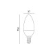 Żarówka LED E14 SW 8W PREMIUM DIM barwa CIEPŁOBIAŁA ściemnialna