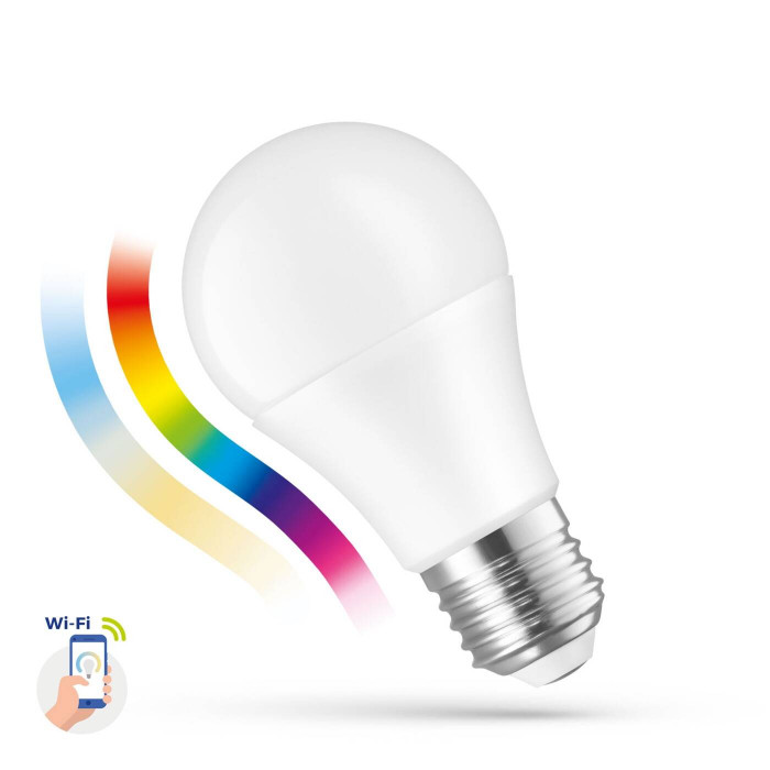 Żarówka LED 9W E27 230V RGBW+CCT+DIM WI-FI | SMART
