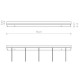Puszka montażowa zwis CAMELEON CANOPY B 780 BLACK czarna 78cm do 12pkt 8561