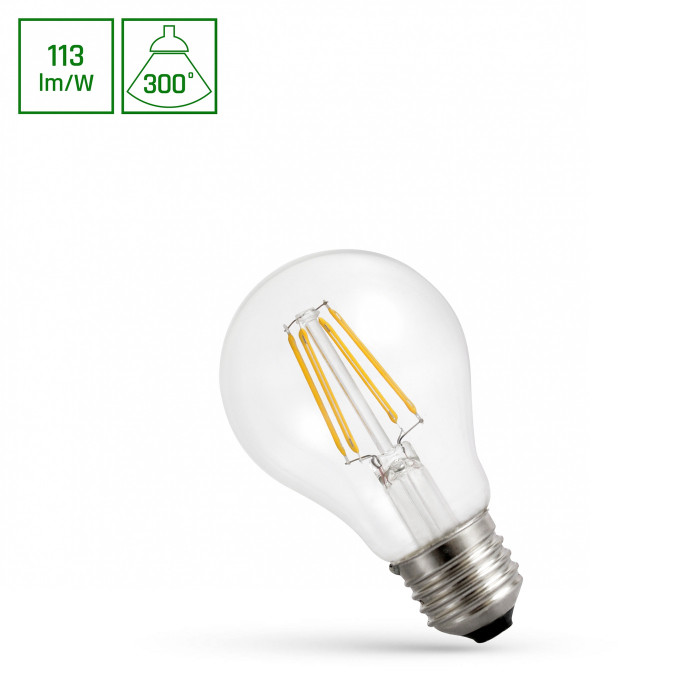 LED  GLS  E-27 230V 4W COG  WW CLEAR SPECTRUM