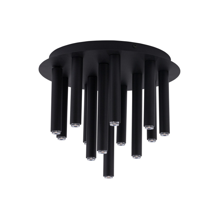 Lampa sufitowa nowoczesna rurki STALACTITE black XIII czarny śr. 34cm 8355