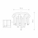 Lampa sufitowa nowoczesna rurki STALACTITE black XIII czarny śr. 34cm 8355