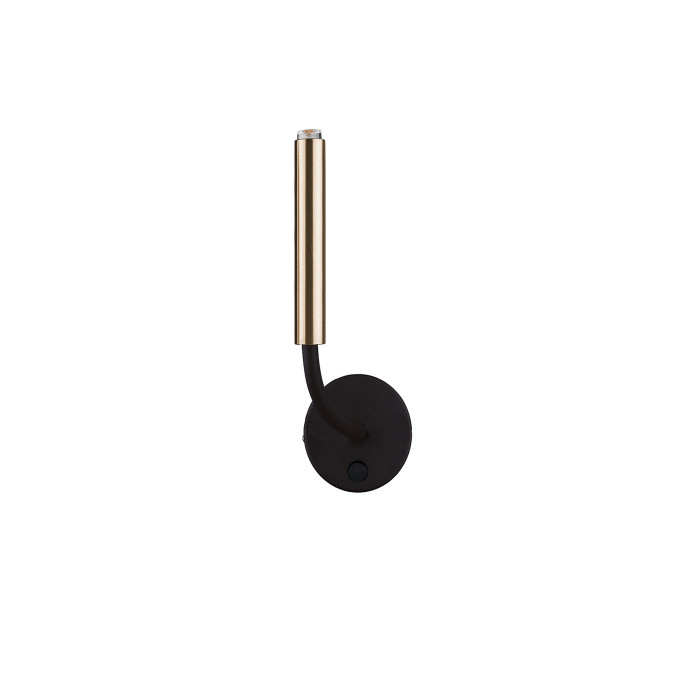 Kinkiet nowoczesny rurki STALACTITE BRASS I czarny/mosiądz 8352