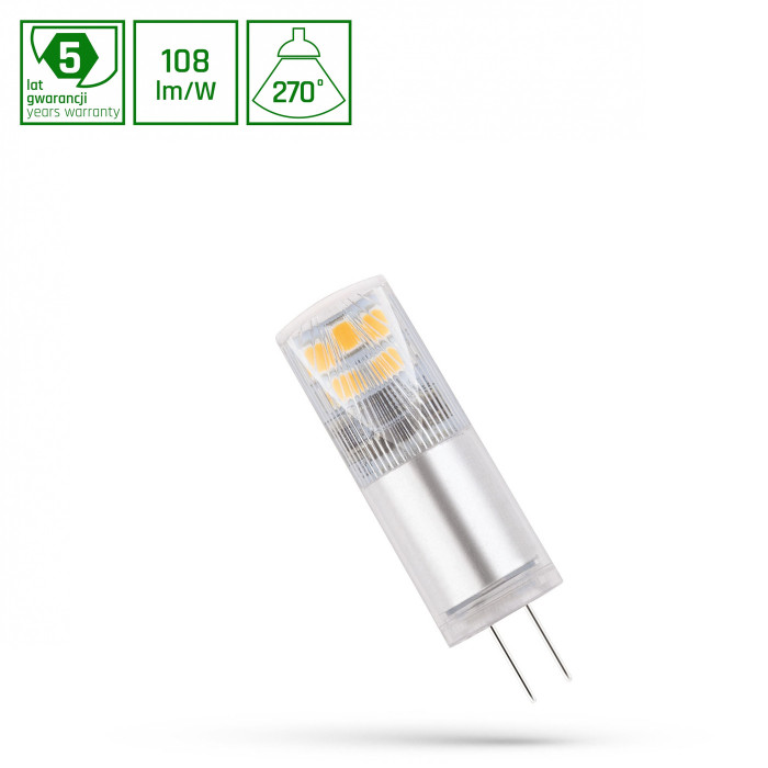 Żarówka LED G4 12V 2,5W biała ciepła