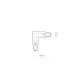 Łącznik kątowy lewy 90 stopni CTLS POWER L CONNECTOR LEFT WHITE (L-L) biały 8705