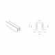 Podtynkowy profil szyna CTLS RECESSED TRACK, 3 CIRCUIT 2M CZARNY 8694 8694
