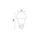 Żarówka LED E27 GS 10W barwa ZIMNOBIAŁA LED2B