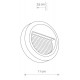 Lampa ścienna SIDEWALK ROUND LED IP54 | czarny 8147