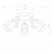 Lampa sufitowa pół plafon VISTA III 3x G9 IP44 śr. 35cm | chrom 8050