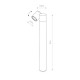 Lampa stojąca zewnętrzna do ogrodu TUBINGS | czarny 8158