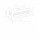 Lampa wpuszczana ścienna BAY LED M IP65 | czarny 8165