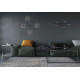 Kinkiet wewnętrzny do biura ORBIT II A 7804 GX53 8W LED szer. 52cm | czarny 7804