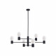 Plafon wewnętrzny loftowy RADIUS VI E27 60W wys. 85cm | czarny 7932
