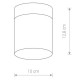 Lampa sufitowa łazienkowa CAYO G9 40W IP44 śr. 10cm | czarny 8055