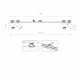 Lampa 4 punktowa podtynkowa MONO SURFACE IV szer. 118cm GU10 | czarny złoty 7692