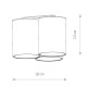Punktowa lampa sufitowa EYE TONE III dł. 18cm 3xGU10 | czarny 8091