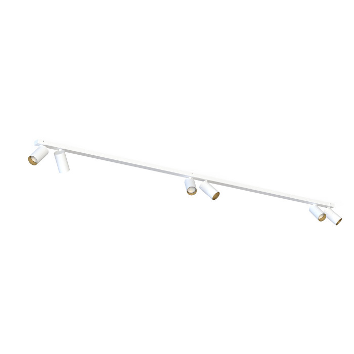 Punkowa lampa sufitowa MONO VI 200cm 6xGU10 | biały/złoty 7777