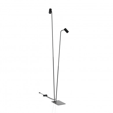 Lampa podłogowa podwójna MONO 120cm 2xGU10 | czarny 7708