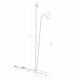 Lampa podłogowa podwójna MONO 120cm 2xGU10 | biały/złoty 7715