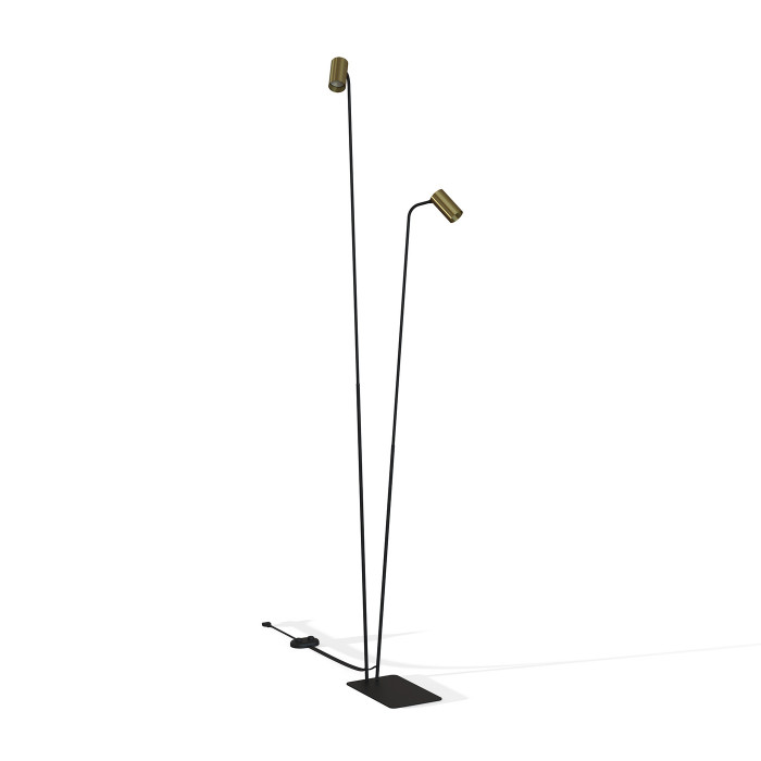 Lampa podłogowa podwójna MONO 120cm 2xGU10 | mosiężny 7712