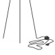 Lampa podłogowa stojąca CADILAC I 156cm E27 | czarny/złoty 7991