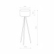 Lampa podłogowa stojąca CADILAC I 156cm E27 | biały 8191
