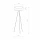 Lampa podłogowa CADILAC III 154cm 3xE27 | biały/czarny 8190