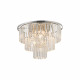 Żyrandol CRISTAL SILVER M szer. 56cm 9xE14 | srebrny 7628