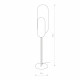 Lampa stojąca WHEEL LUX 163cm 2xGX53 | czarny/złoty 7646