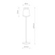 Lampa stojąca 147cm PATIO E27 IP44 | grafitowy 10105