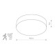 Plafon ARENA GRAPHITE 40cm 3xE14 czujnik ruchu | grafitowy 10181