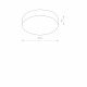 Plafon ARENA SILVER 40cm 3xE14 | srebrny 10182
