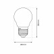 Żarówka Filamentowa LED 5W E27 G45 barwa neutralna 4000K