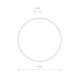 Lampa ścienna kinkiet RING LED L śr. 35cm 13W 3000K | satynowa miedź 10348