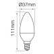 Żarówka świecowa LED E14 7W 2700K 630lm C37 | ciepła