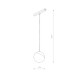 Lampa wisząca LID LED śr. 10cm 8W 4000K do szynoprzewodów magnetycznych | czarny 10648