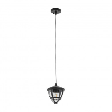 Lampa wisząca AMELIA szer. 17,5cm E27 IP44 | czarny 10496