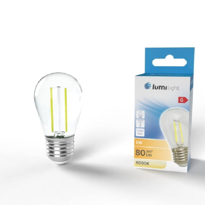 Żarówka LED FLM ST45 E27 1W | barwa neutralna