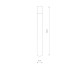 Lampa stojąca IDA wys.80cm szer.8cm E27 IP44 | Czarny