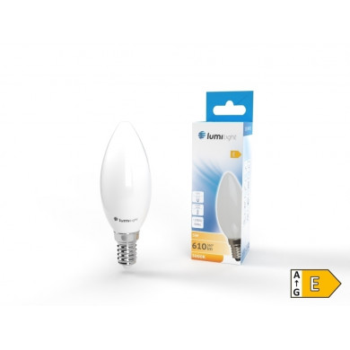 Żarówka LED C35 E14 5W 360° MILK 610lm ciepła