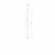 Zewnętrzny kinkiet DEMI LED M 18W 3000K 1200lm wys.100cm szer.5.2cm IP54 | Czarny 11555
