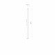 Zewnętrzny kinkiet DEMI LED M 18W 3000K 1200lm wys.100cm szer.5.2cm IP54 | Brick red 11557