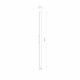 Zewnętrzny kinkiet DEMI LED L 24W 3000K 1500lm wys.144cm szer.5.2cm IP54 | Czarny 11558