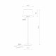 Lampa podłogowa TUTOIA E27 wys.163cm szer.46cm kabel200cm | Beż-Silk gray 11683