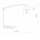 Lampa podłogowa POISE silk gray B E27 wys.230cm dług.255cm przewód 270cm włącznik | 11685