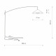 Lampa podłogowa POISE silk gray A E27 wys.240cm dług.260cm przewód 270cm włącznik | 11686
